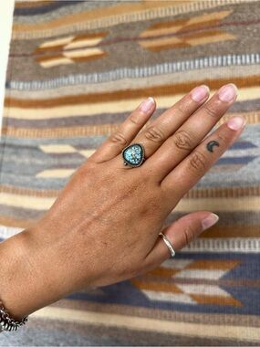 Sterling Silver and Golden Hills Turquoise Ring
